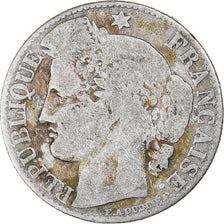 Münze, Frankreich, Cérès, 50 Centimes, 1872, Paris, SGE+, Silber, KM:834.1