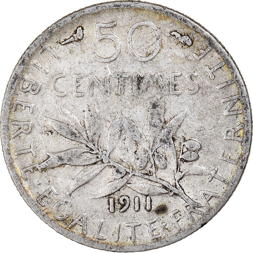 Monnaie, France, Semeuse, 50 Centimes, 1911, Paris, TTB, Argent, Gadoury:420