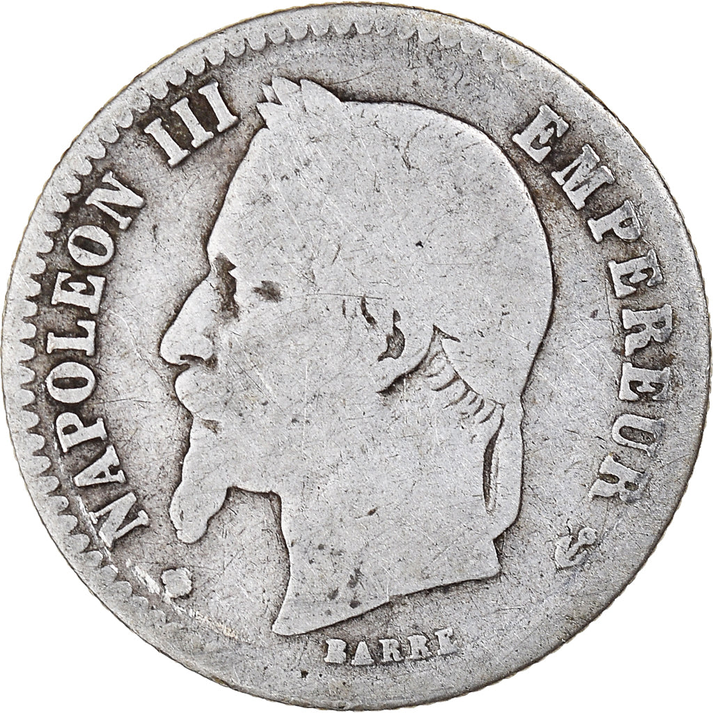 Munten, Frankrijk, Napoleon III, 50 Centimes, 1867, Strasbourg, ZG+, Zilver