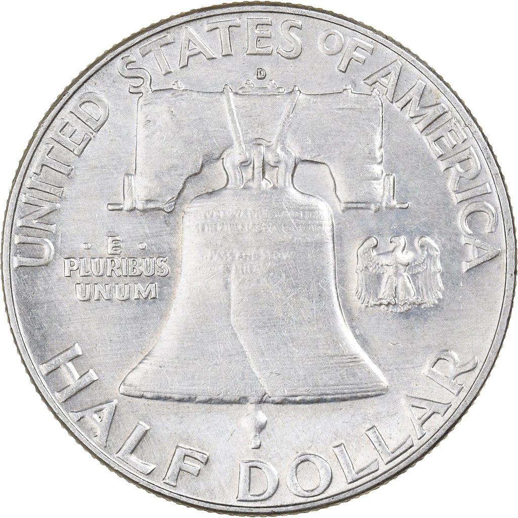 Coin, United States, Franklin Half Dollar, Half Dollar, 1963, U.S. Mint, Denver