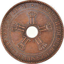 Coin, CONGO FREE STATE, Leopold II, 10 Centimes, 1888, AU(50-53), Copper, KM:4
