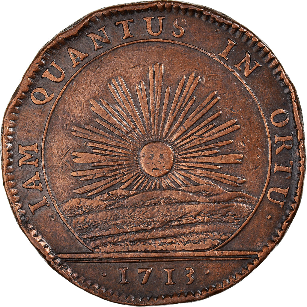 France, Token, Etats de Bourgogne, 1713, VF(30-35), Copper
