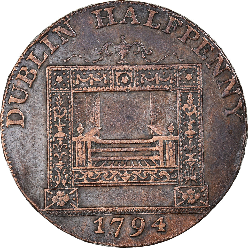 Monnaie, Irlande, Halfpenny Token, 1794, Dublin, TTB+, Cuivre