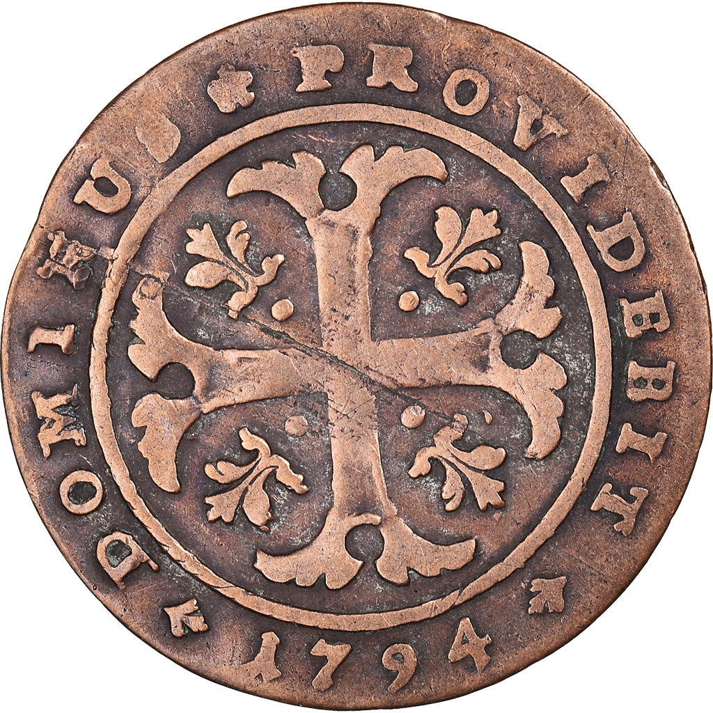 Coin, SWISS CANTONS, BERN, 1/2 Batzen, 1794, Bern, VF(30-35), Billon, KM:91