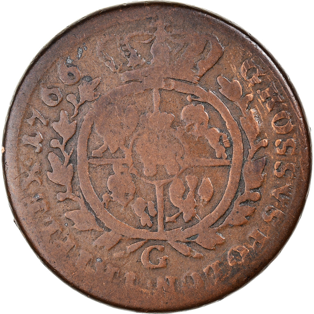 Moneda, Polonia, Stanislaus Augustus, 3 Grosze, 1/2 Szostak - 3 Kruzierz, 1766