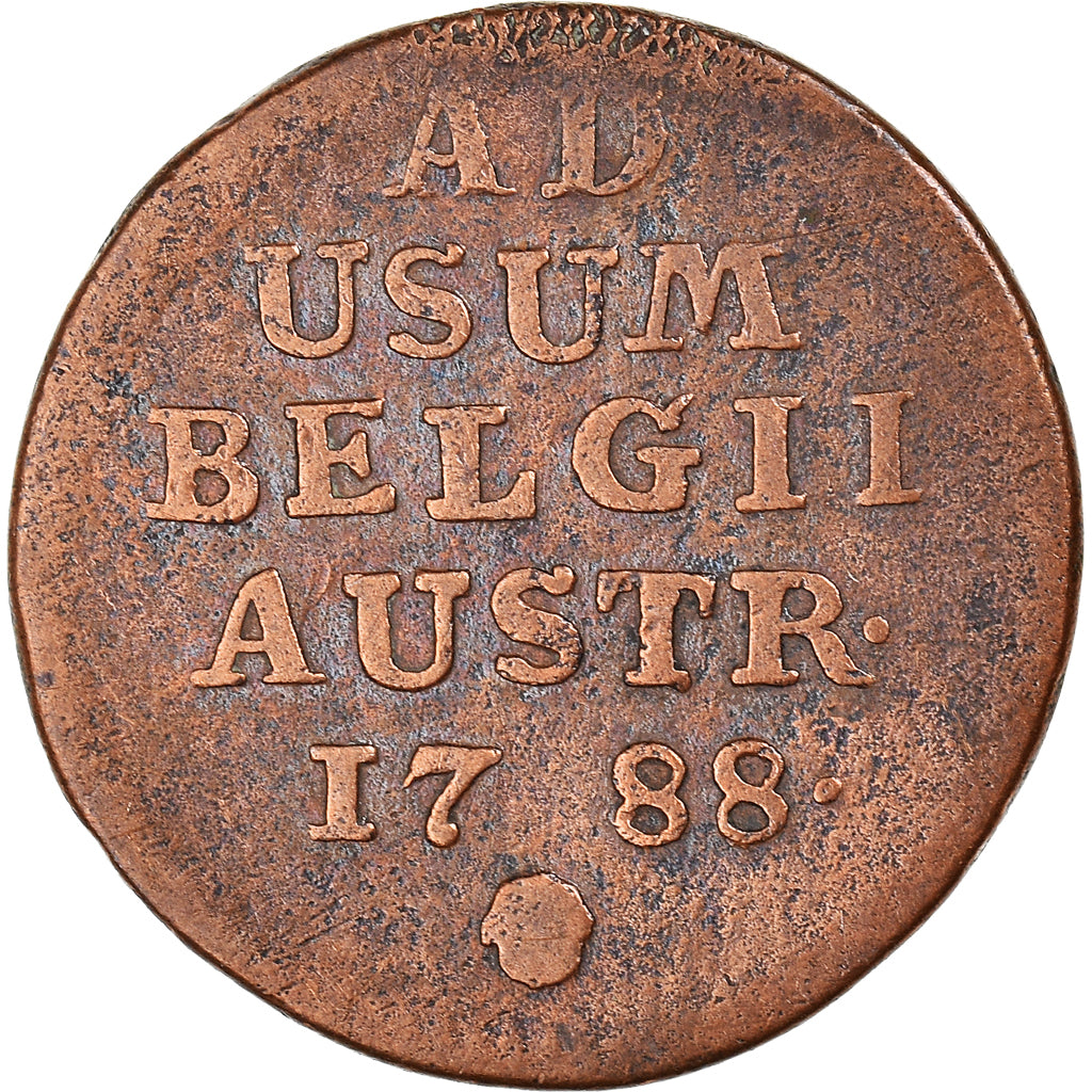 Coin, AUSTRIAN NETHERLANDS, Joseph II, Liard, Oord, 1788, Brussels, VF(20-25)
