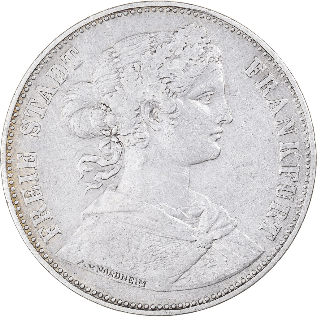 Coin, German States, FRANKFURT AM MAIN, Thaler, 1864, Frankfurt, EF(40-45)