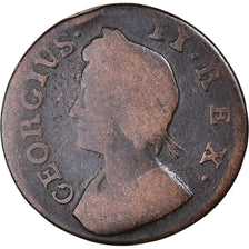 Coin, Great Britain, George II, Farthing, 1736, VF(20-25), Copper, KM:572