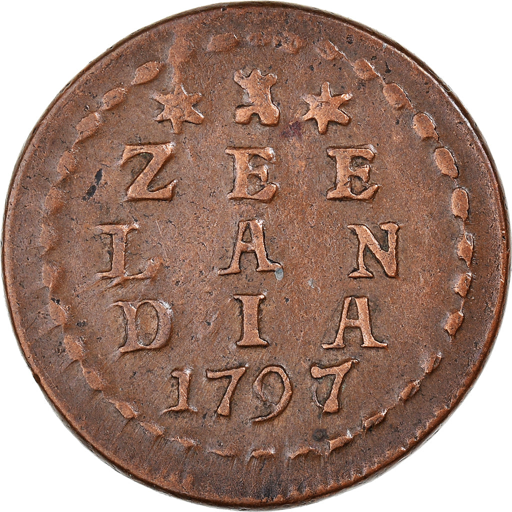 Coin, Netherlands, Duit, 1797, Utrecht, EF(40-45), Copper, KM:5