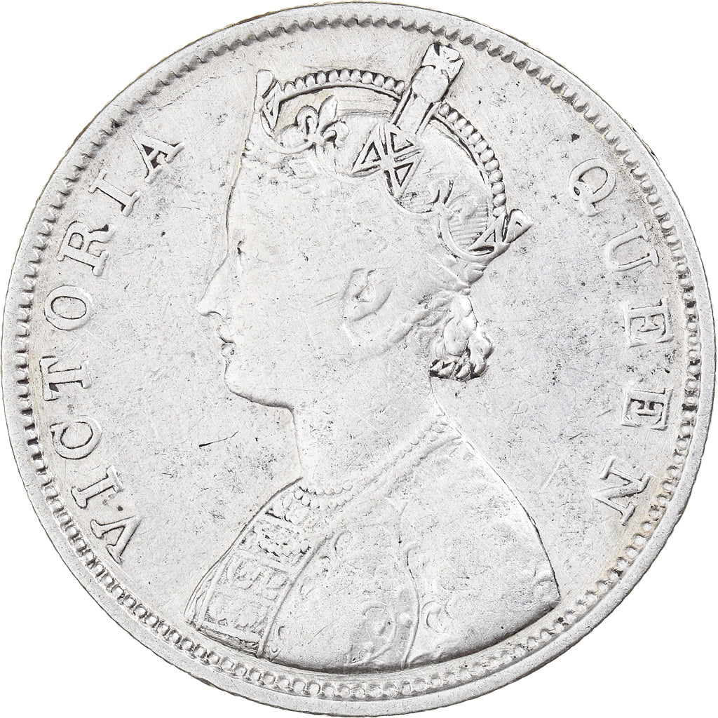 Coin, INDIA-BRITISH, Victoria, Rupee, 1862, Bombay, EF(40-45), Silver, KM:473.1