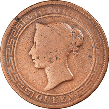 Coin, Ceylon, Victoria, 5 Cents, 1870, F(12-15), Copper, KM:93