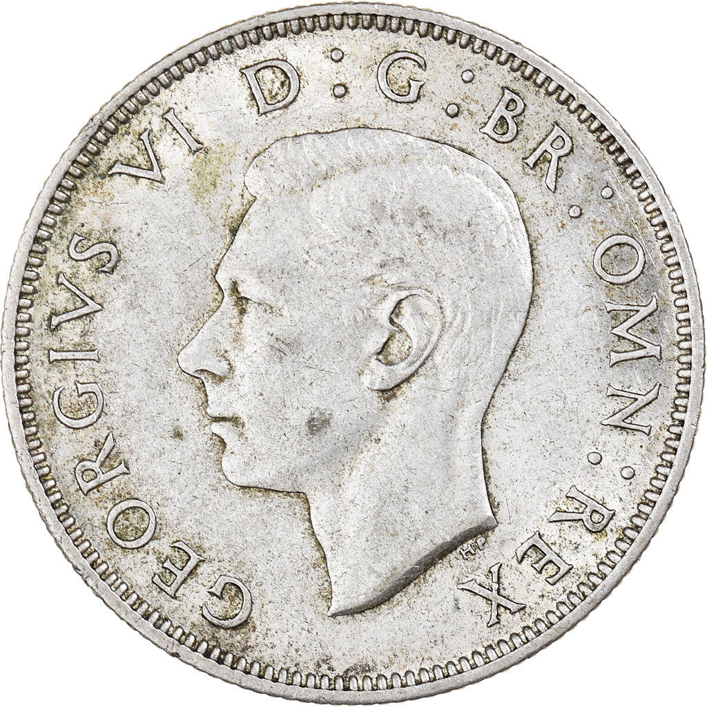 Munten, Groot Bretagne, George VI, Florin, Two Shillings, 1944, ZF+, Zilver