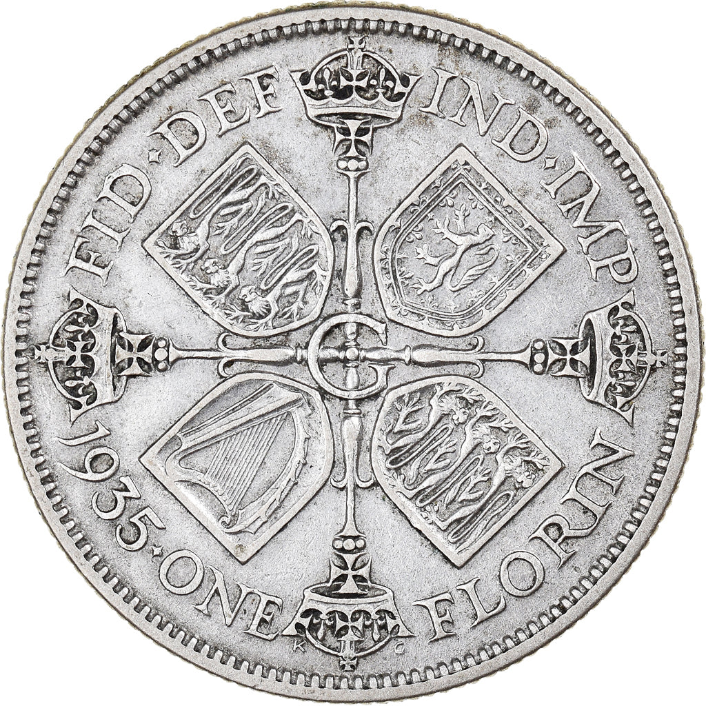 Coin, Great Britain, George V, Florin, Two Shillings, 1935, EF(40-45), Silver