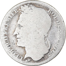 Moneda, Bélgica, Leopold I, Franc, 1834, Bruxelles, BC, Plata, KM:7.1