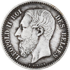 Coin, Belgium, Leopold II, Franc, 1867, EF(40-45), Silver, KM:28.1