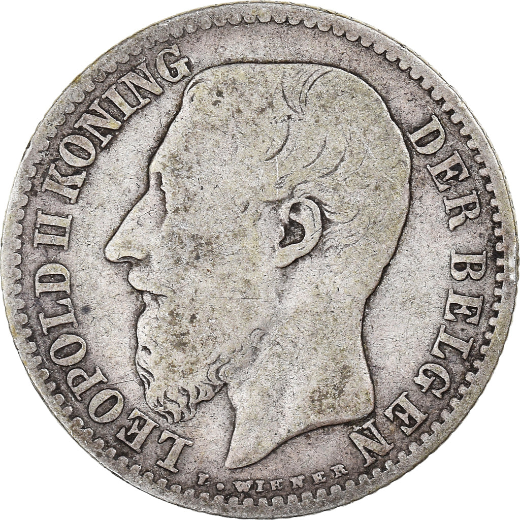 Coin, Belgium, Leopold II, Franc, 1887, F(12-15), Silver, KM:29.2