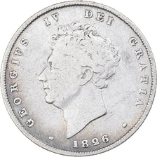 Coin, Great Britain, George IV, Shilling, 1826, VF(20-25), Silver, KM:694