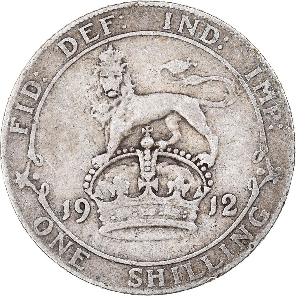 Coin, Great Britain, George V, Shilling, 1912, VF(20-25), Silver, KM:816