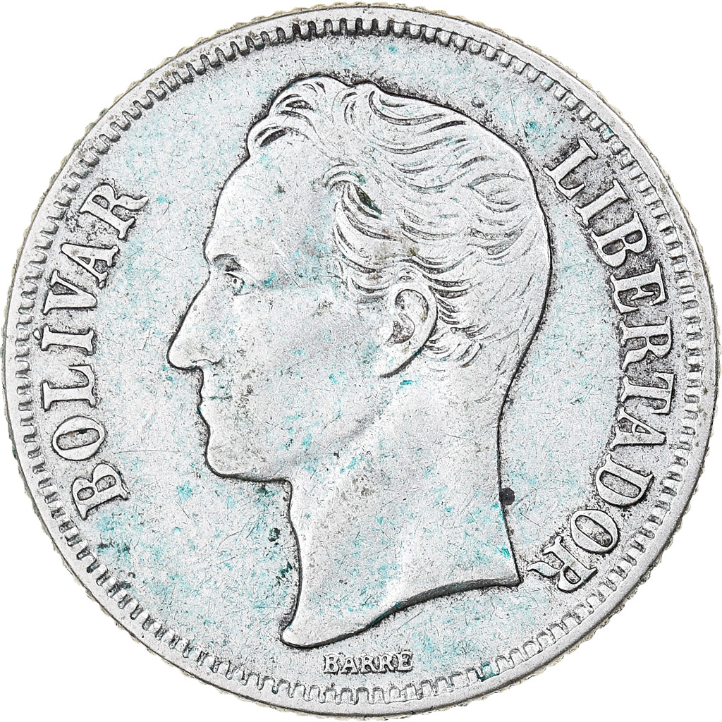 Coin, Venezuela, Bolivar, 1954, Philadelphia, EF(40-45), Silver, KM:37