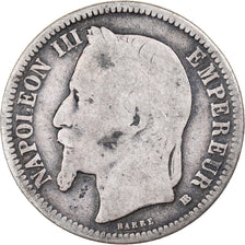 Monnaie, France, Napoleon III, Franc, 1868, Strasbourg, B+, Argent, Gadoury:463
