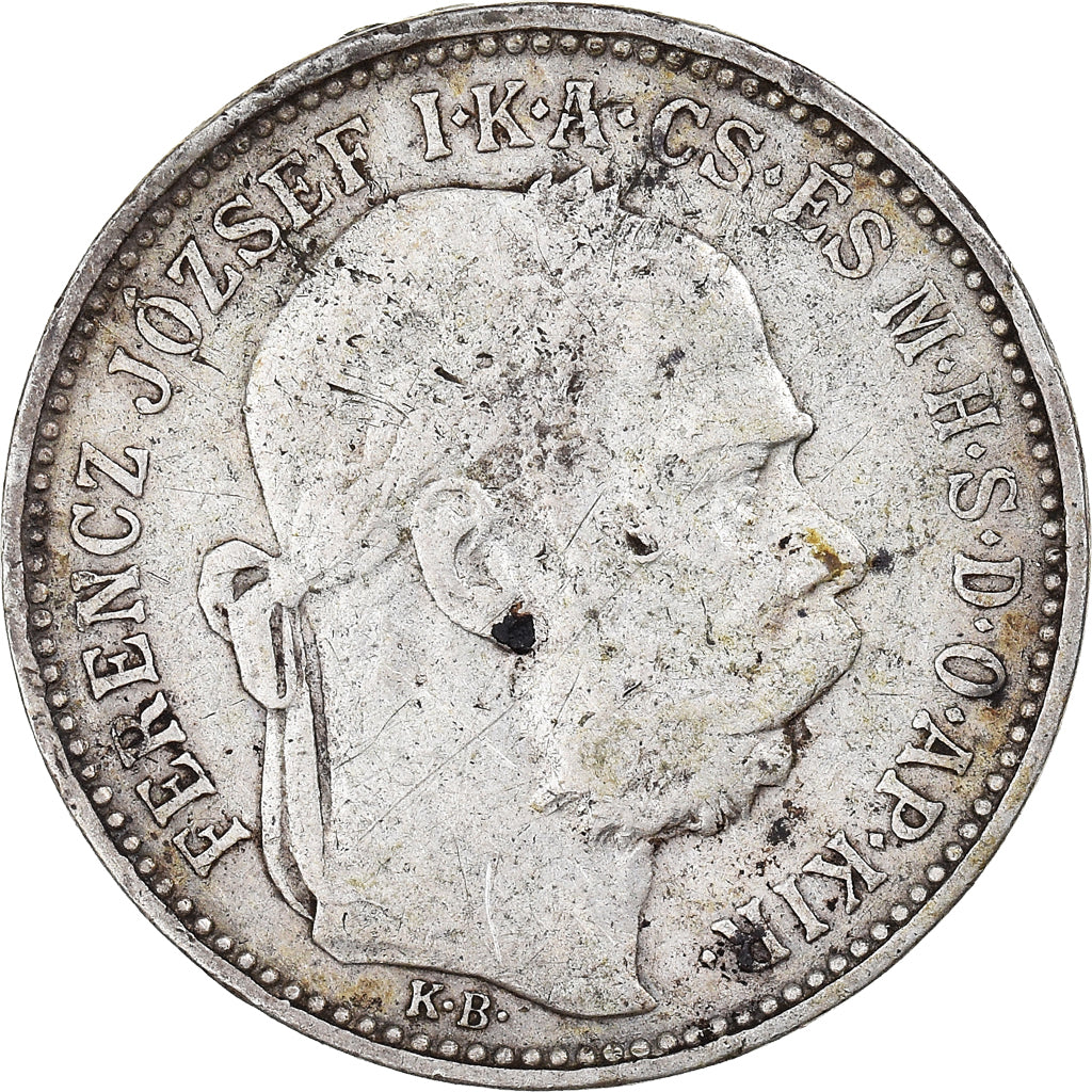 Moneda, Hungría, Franz Joseph I, Korona, 1894, Kormoczbanya, MBC, Plata, KM:484