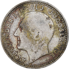 Coin, Yugoslavia, Alexander I, 10 Dinara, 1931, VF(30-35), Silver, KM:10