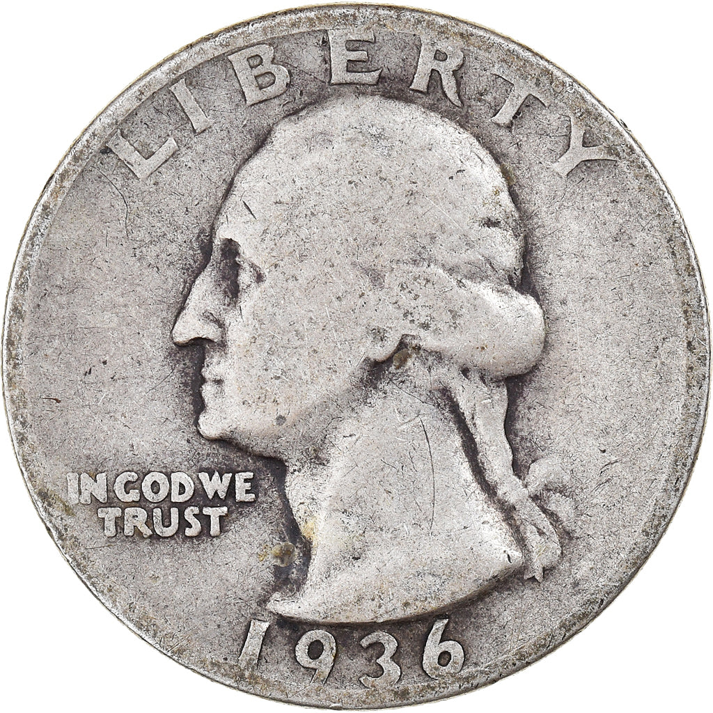 Münze, Vereinigte Staaten, Washington Quarter, Quarter, 1936, U.S. Mint