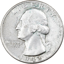 Coin, United States, Washington Quarter, Quarter, 1942, U.S. Mint, Philadelphia