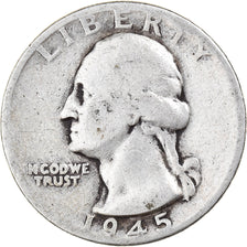Coin, United States, Washington Quarter, Quarter, 1945, U.S. Mint, Philadelphia