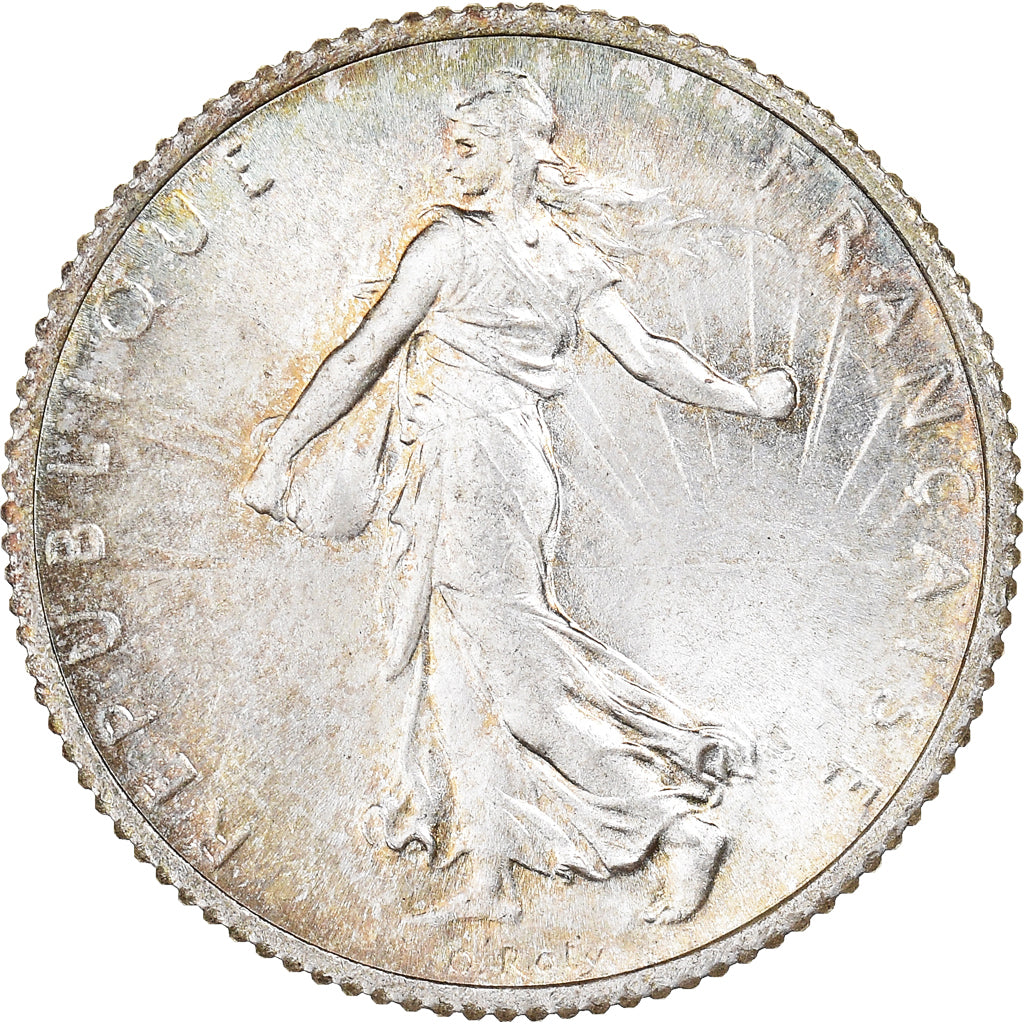 Coin, France, Semeuse, Franc, 1919, Paris, MS(64), Silver, KM:844.1, Gadoury:467