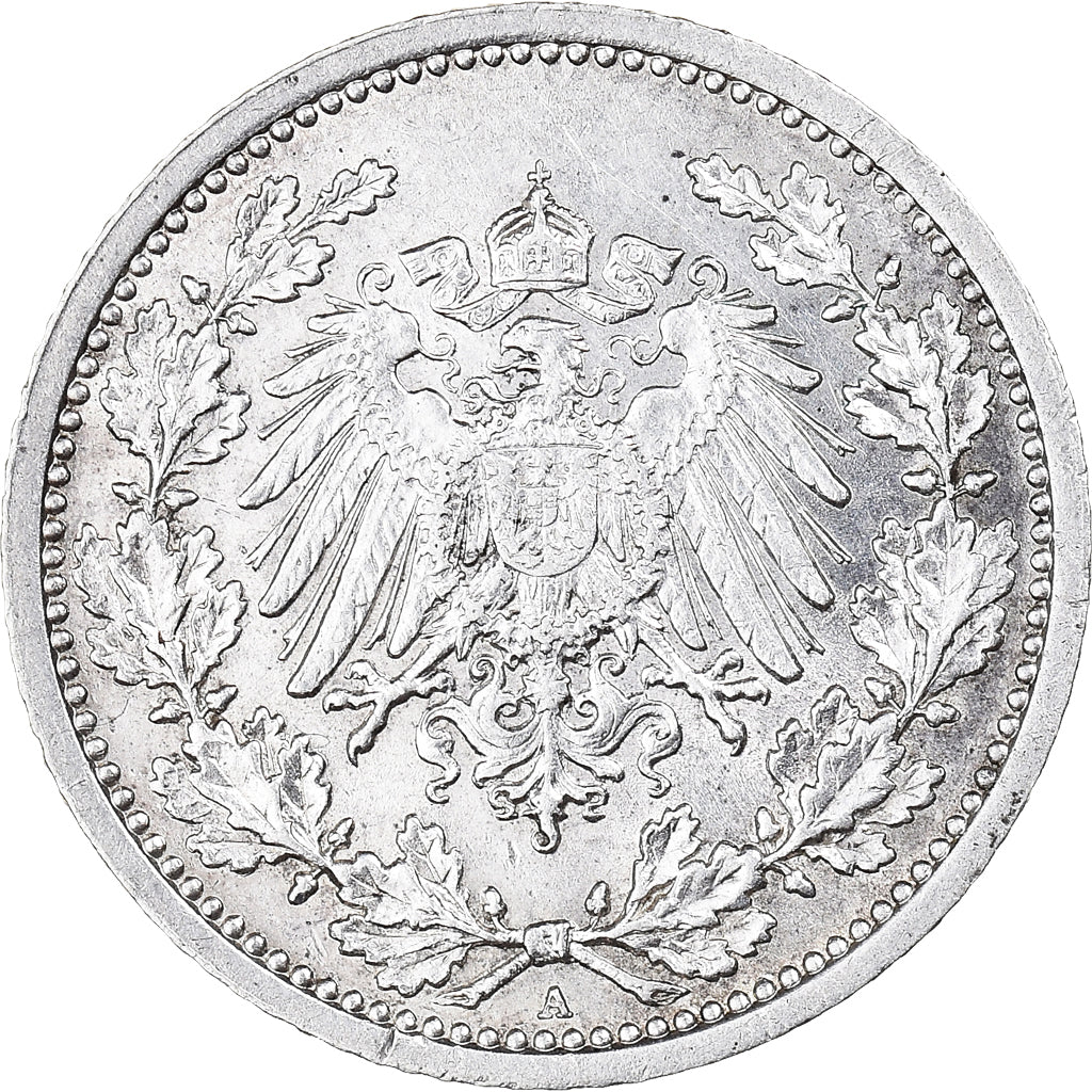 Munten, DUITSLAND - KEIZERRIJK, 1/2 Mark, 1905, Berlin, PR+, Zilver, KM:17