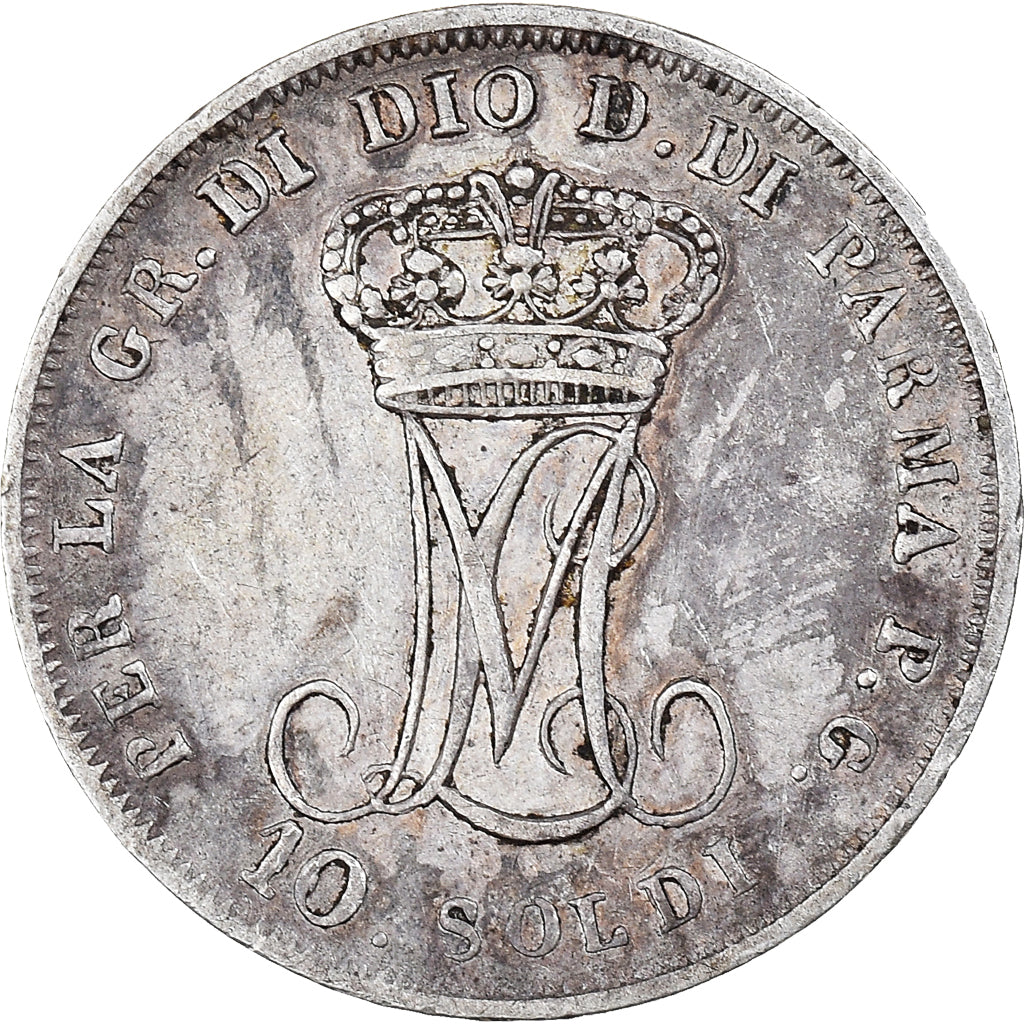 Moneda, Estados italianos, PARMA, Maria Luigia, 10 Soldi, 1815, Milan, MBC+