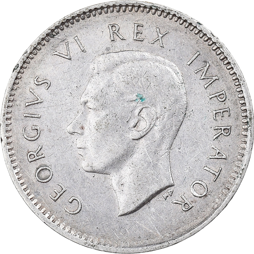 Moneta, Południowa Afryka, George VI, 3 Pence, 1943, AU(50-53), Srebro, KM:26