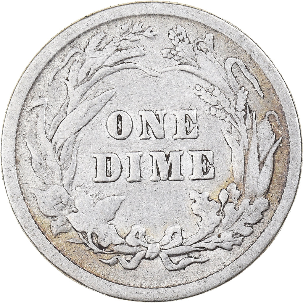 Monnaie, États-Unis, Barber Dime, Dime, 1899, U.S. Mint, Philadelphie, TB+