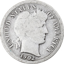 Coin, United States, Barber Dime, Dime, 1902, U.S. Mint, San Francisco