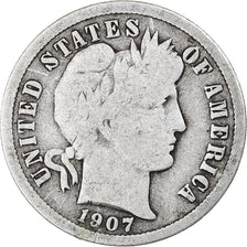 Coin, United States, Barber Dime, Dime, 1907, U.S. Mint, Denver, VF(30-35)