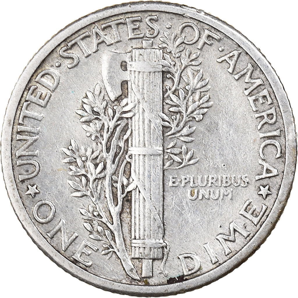 Coin, United States, Mercury Dime, Dime, 1927, U.S. Mint, Philadelphia