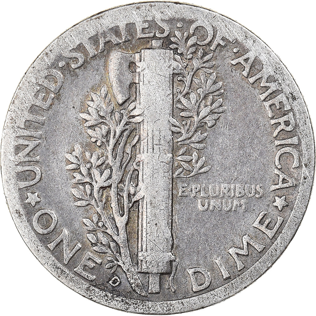 Coin, United States, Mercury Dime, Dime, 1936, U.S. Mint, Denver, VF(30-35)