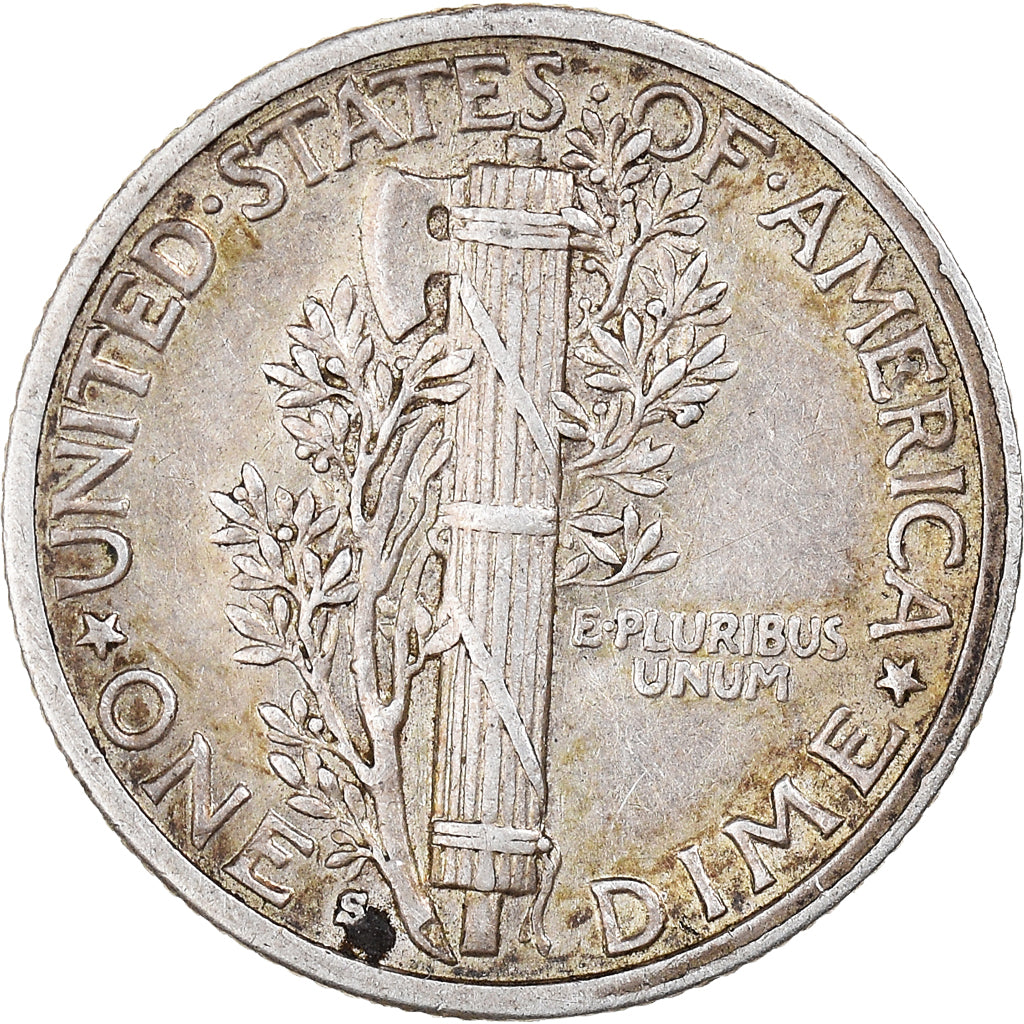 Coin, United States, Mercury Dime, Dime, 1941, U.S. Mint, San Francisco