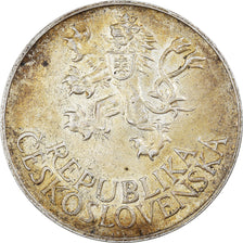 Coin, Czechoslovakia, 25 Korun, 1955, AU(50-53), Silver, KM:43