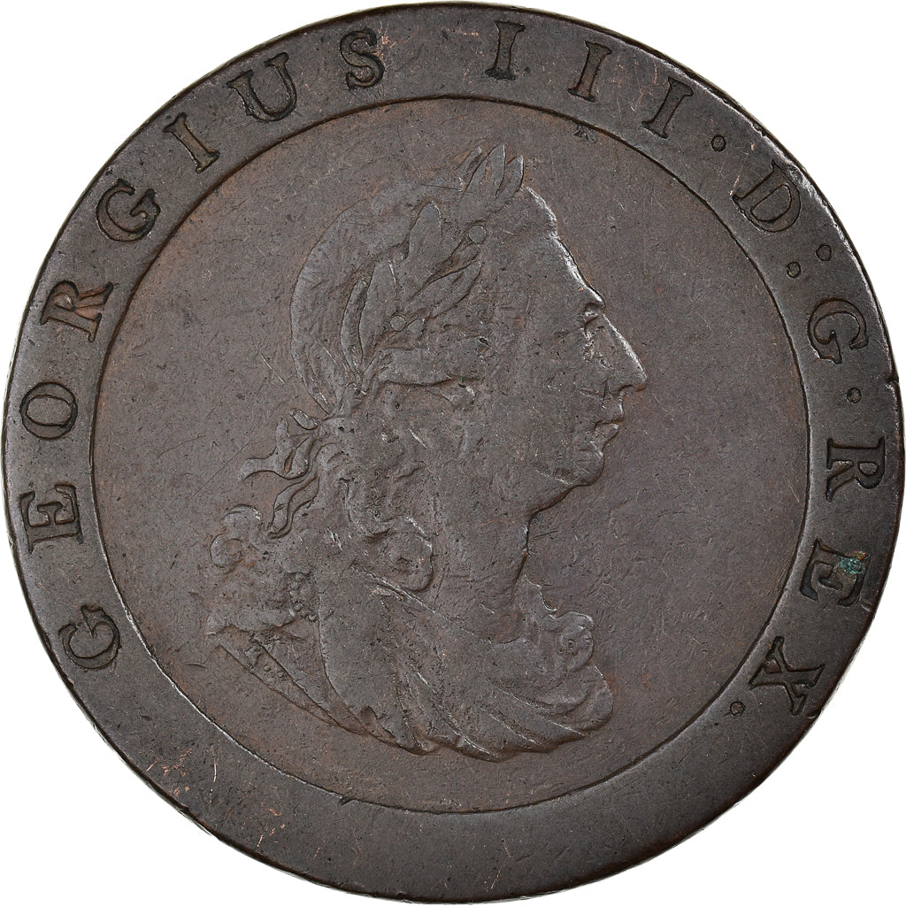 Coin, Great Britain, George III, Penny, 1797, VF(30-35), Copper, KM:618