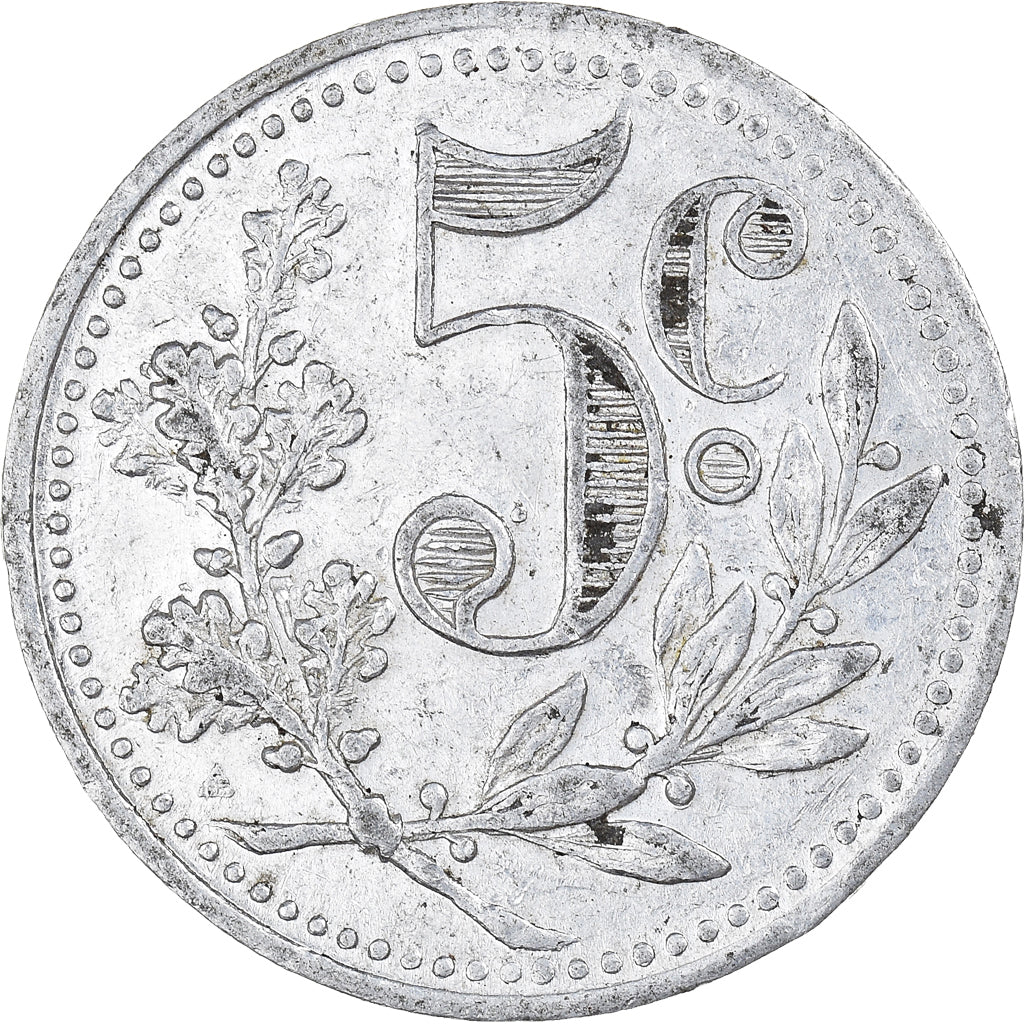 Coin, Algeria, Alger, 5 Centimes, 1916, AU(50-53), Aluminium, Elie:10.3