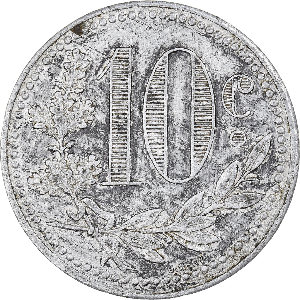 Moeda, Argélia, Alger, 10 Centimes, 1921, EF(40-45), Alumínio, Elie:10.17c