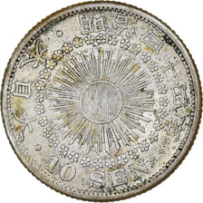 Moneta, Japonia, Mutsuhito, 10 Sen, 1911, EF(40-45), Srebro, KM:29