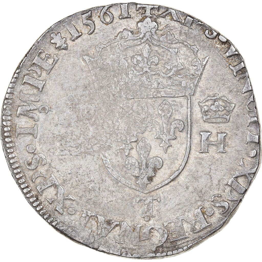 Moneta, Francia, Charles IX, Teston, 1561, Nantes, MB+, Argento, Sombart:4558