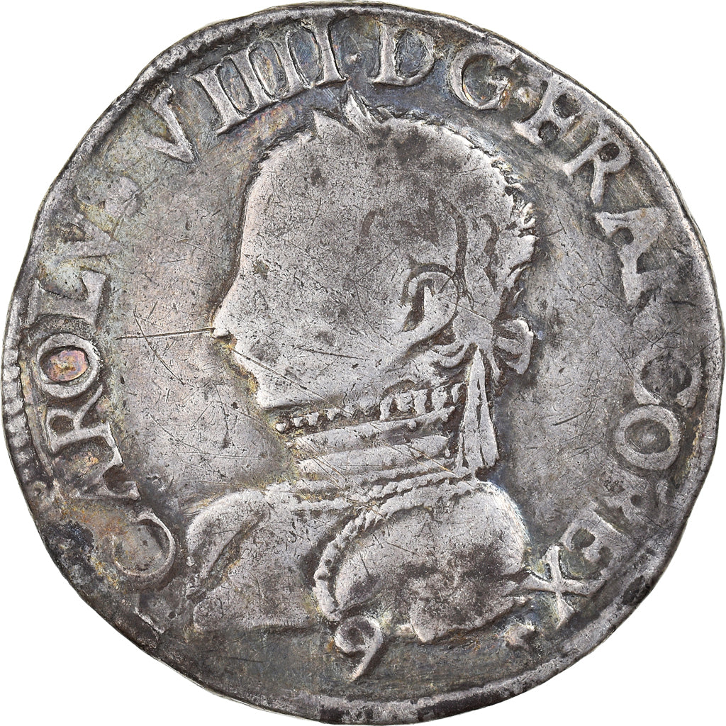 Monnaie, France, Charles IX, Teston, 1563, Rennes, TB+, Argent, Sombart:4618