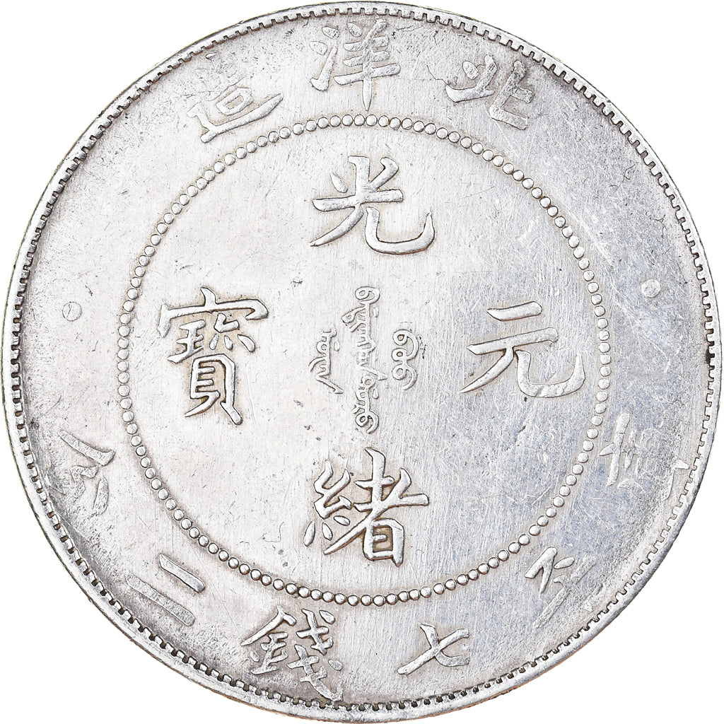 Coin, China, CHIHLI PROVINCE, Kuang-hs, Dollar, 1908, Peiyang Arsenal