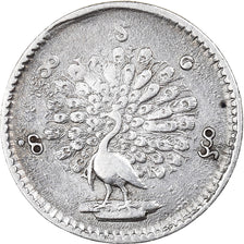 Coin, Myanmar, Mu, 1853, EF(40-45), Silver, KM:7.2