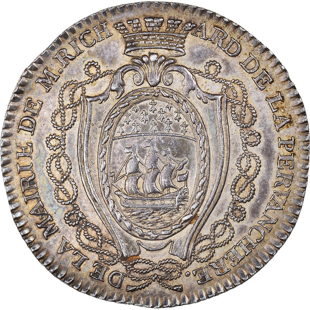 France, Token, Louis XVI, Maires de Nantes, Jean-Jacques Berrouette, History