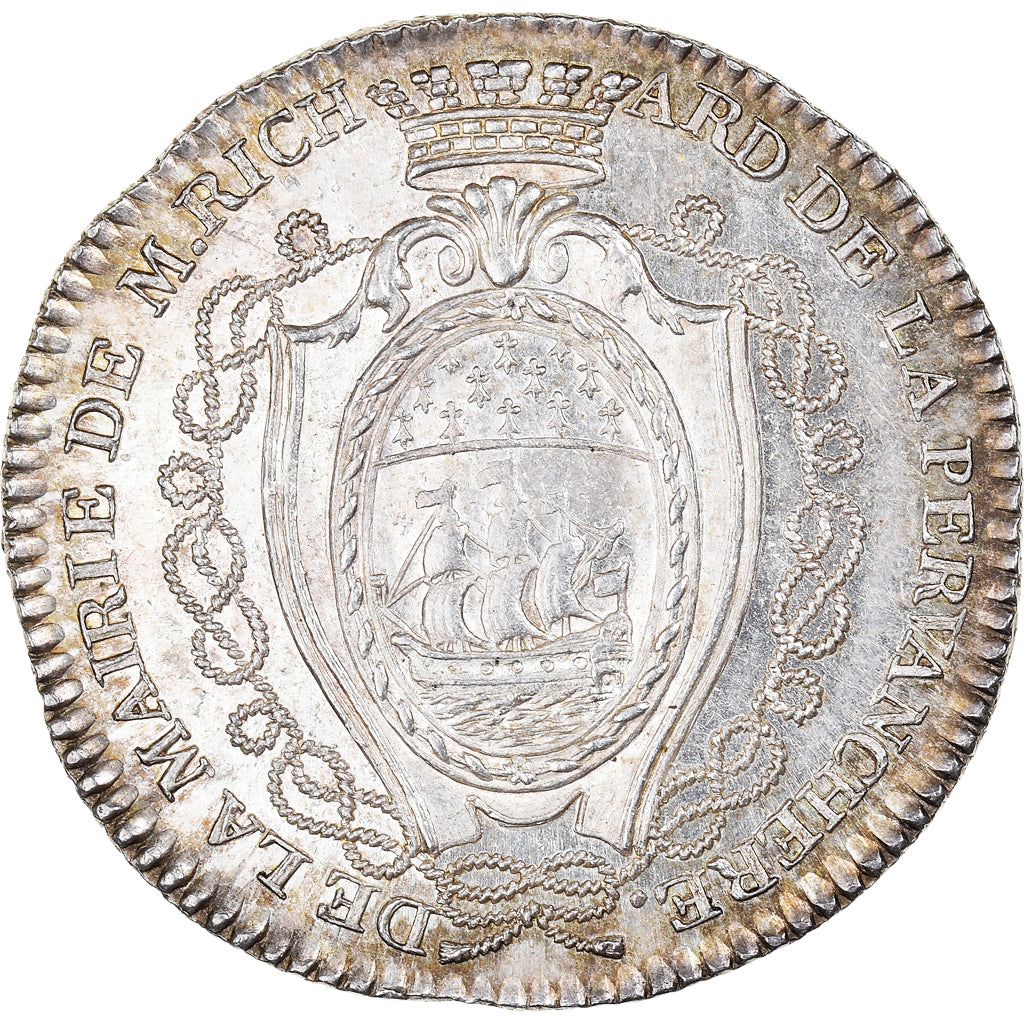 France, Token, Louis XVI, Maires de Nantes, Pierre Richard de la Pervanchère